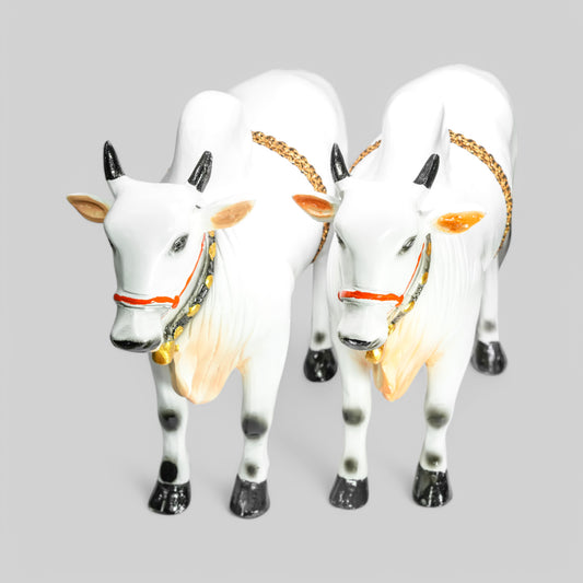 Metal Ongole Bull Pair - Large