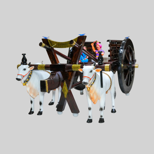 Dark Brown Bullock Cart Teapoy - Standard