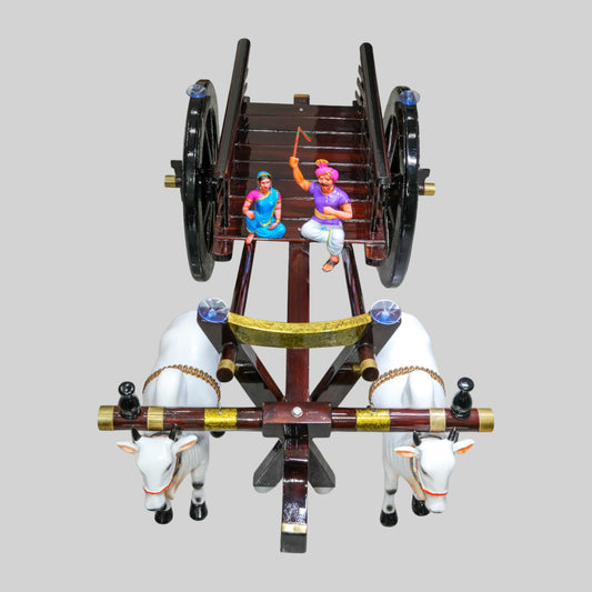 Dark Brown Bullock Cart Teapoy - Standard