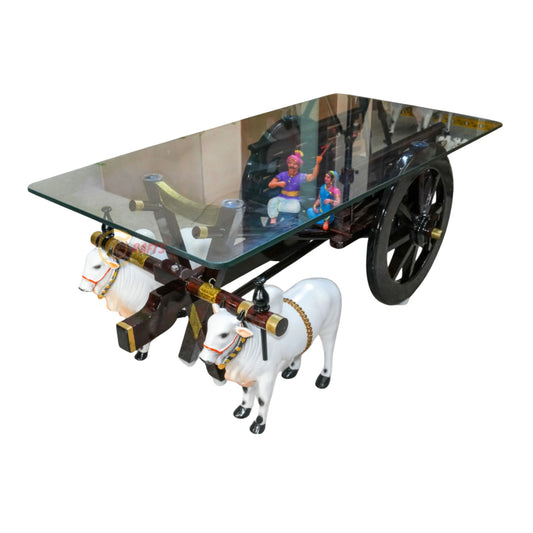 Dark Brown Bullock Cart Teapoy - Standard