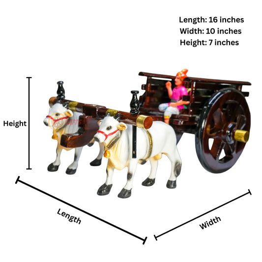 Dark Brown Bullock Cart - Small
