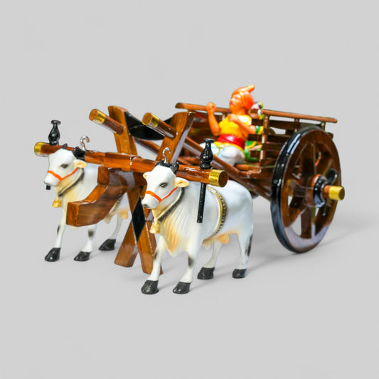 Brown bullock cart set - Medium