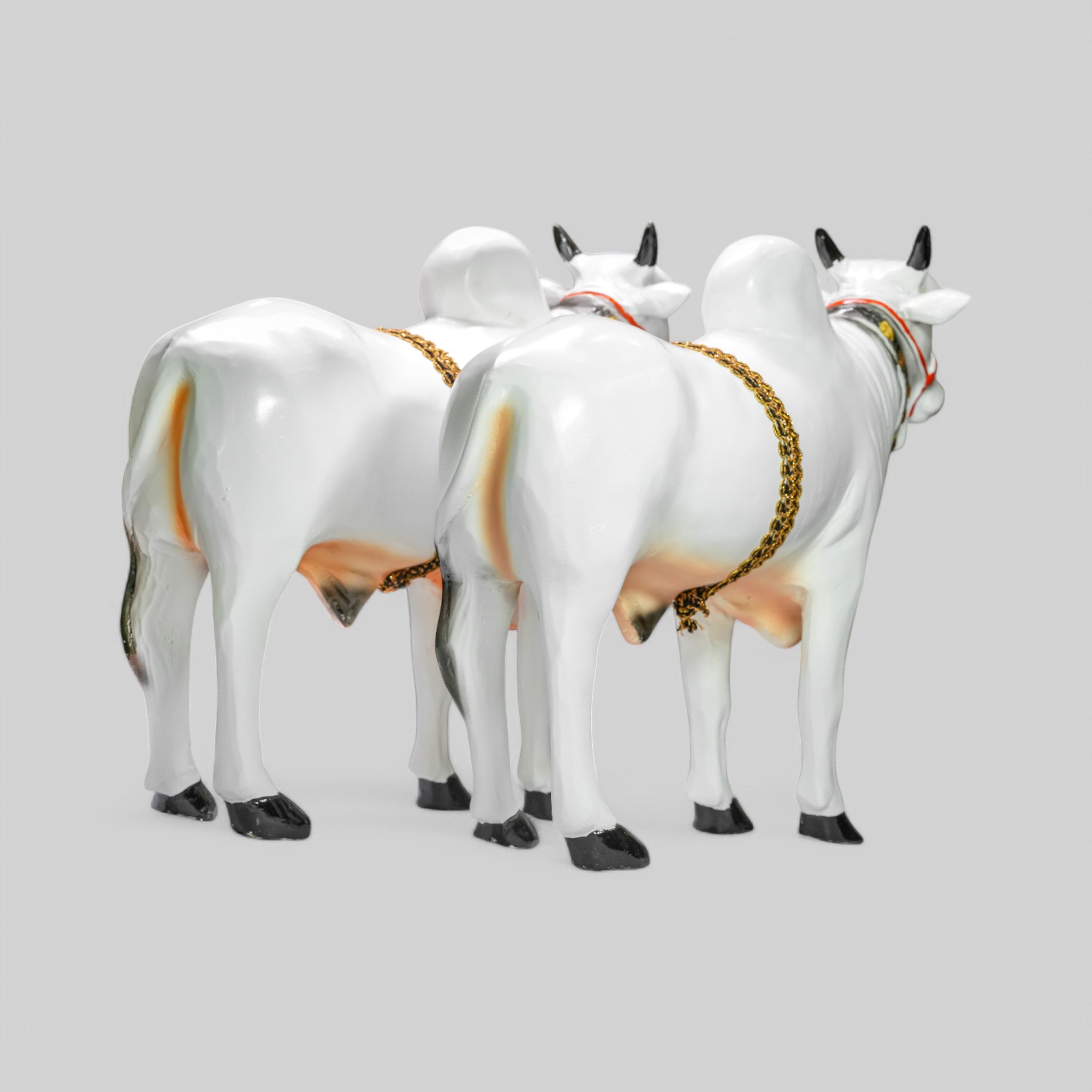 Metal Ongole Bull Pair - Large