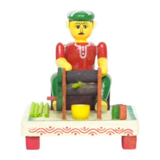 Etikoppaka Wooden Sugarcane Crusher Toy