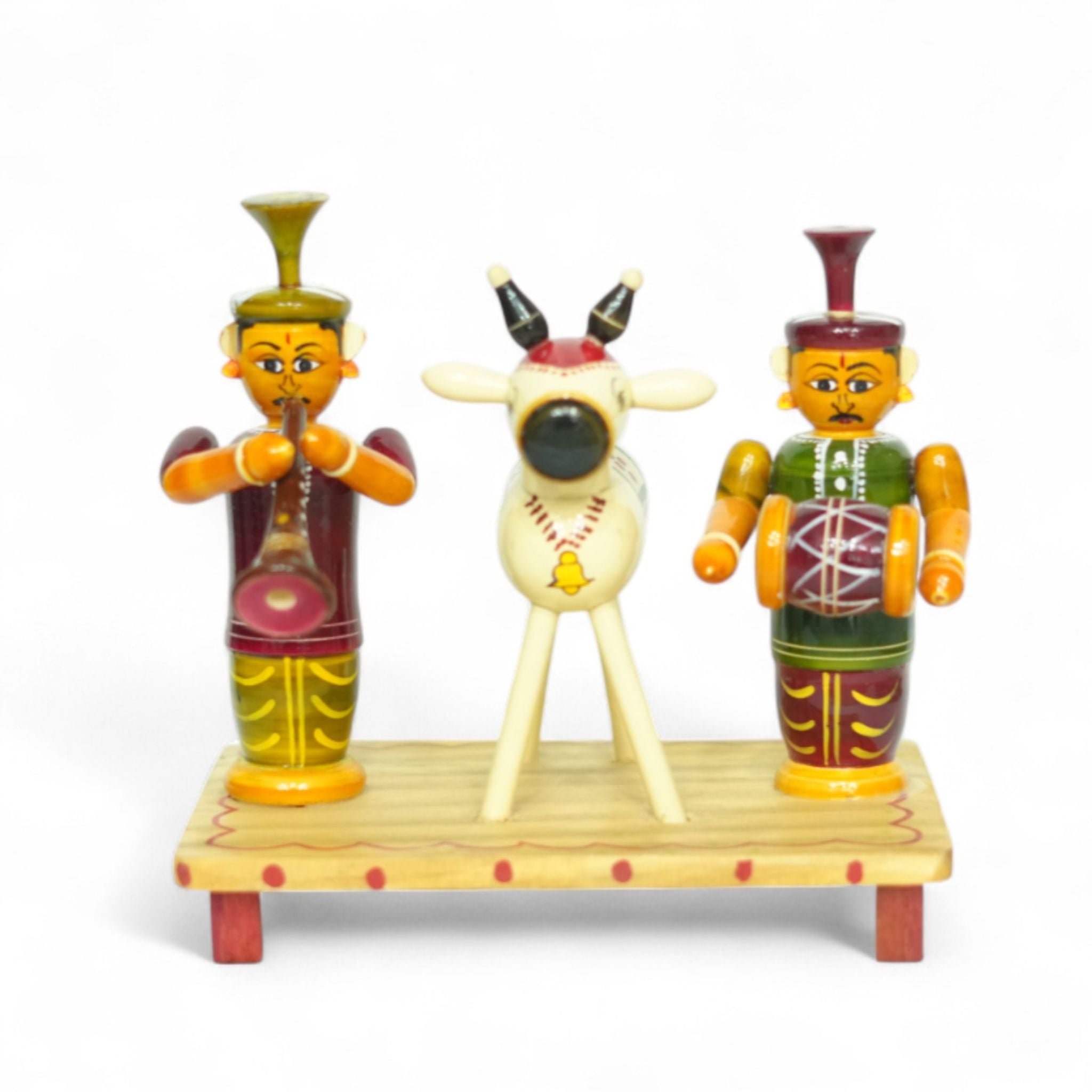 Etikoppaka Wooden Gangireddu Folk Set