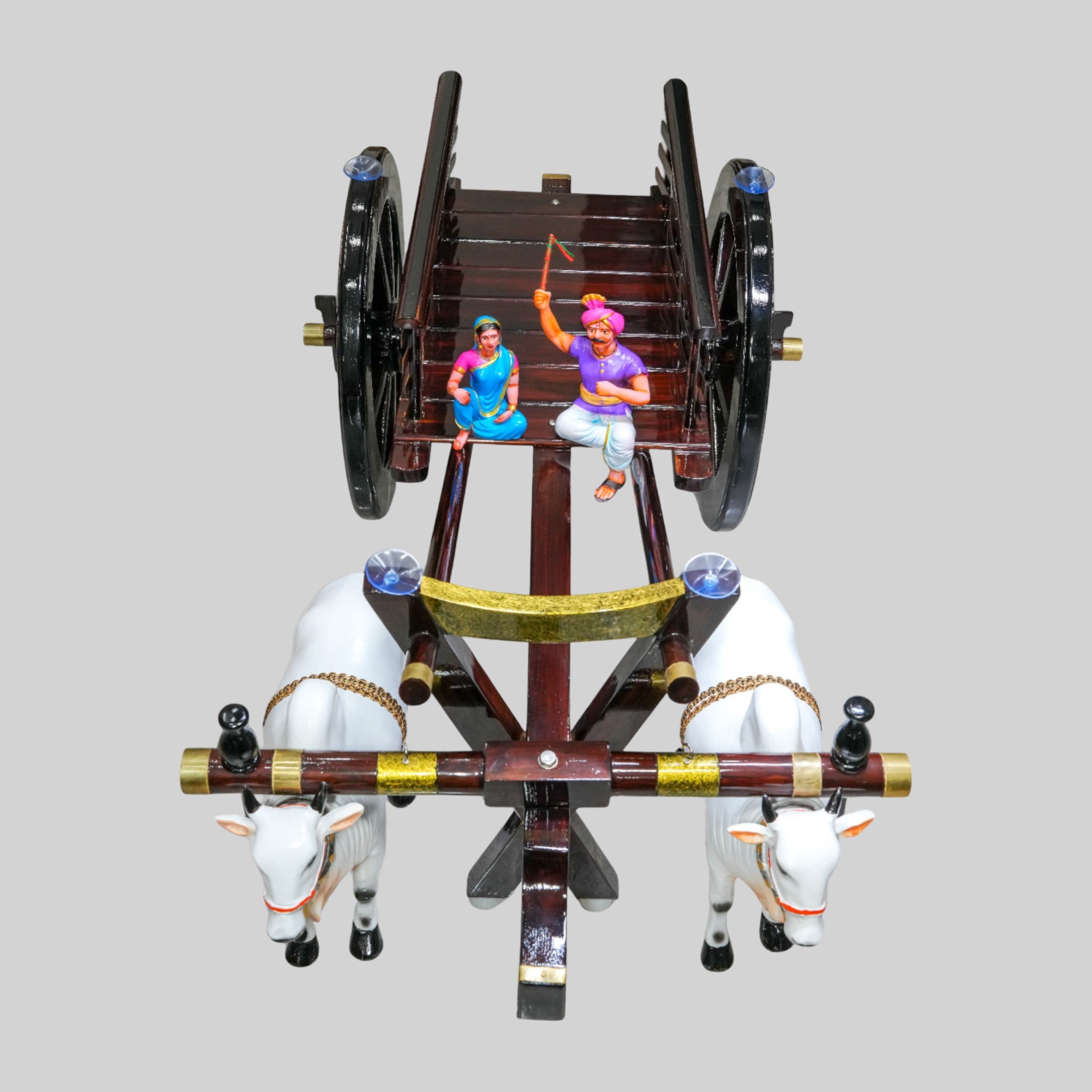 Dark Brown Bullock Cart Teapoy - Standard