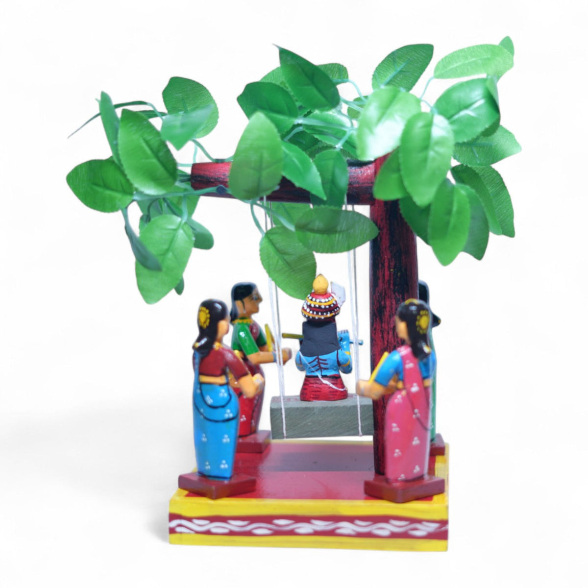 Kondapalli Brundavanam Set — handcrafted wooden diorama scene, view 3