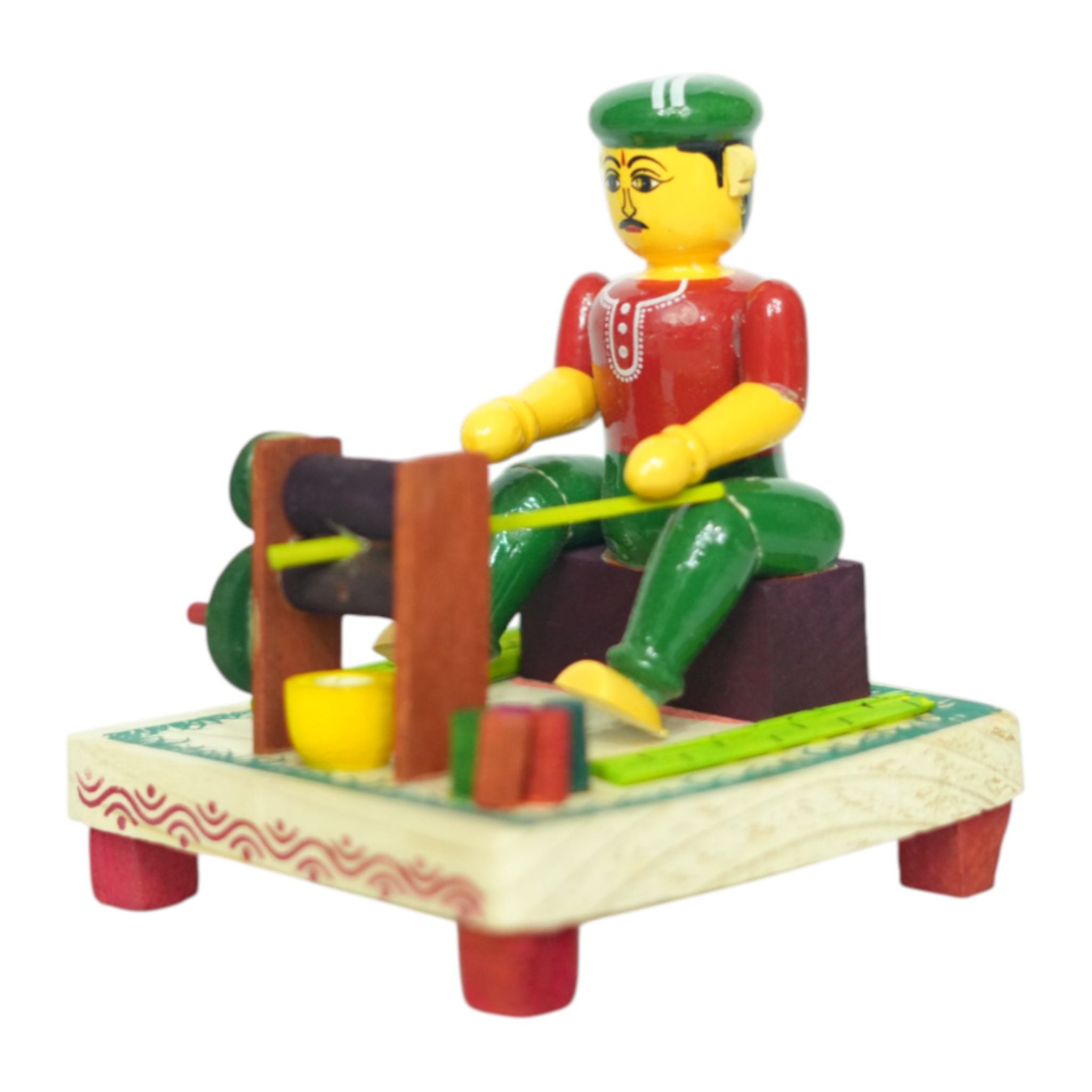 Etikoppaka Wooden Sugarcane Crusher Toy