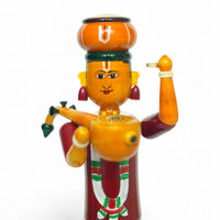 Etikoppaka Wooden Haridasu Figurine — handcrafted Etikoppaka lacquerware, view 2