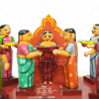 Kondapalli Seemantham (Baby Shower) Set — handcrafted wooden diorama scene, view 3