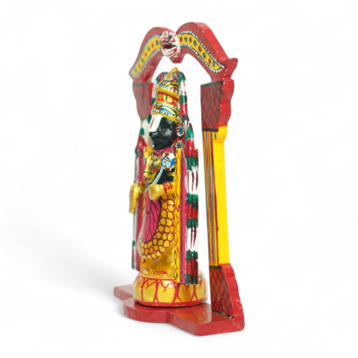 Kondapalli Lord Venkateswara (Balaji) Swami — handcrafted wooden diorama scene, view 3