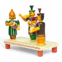 Etikoppaka Burrakatha (Musical Trio) Set — handcrafted Etikoppaka lacquerware, view 3