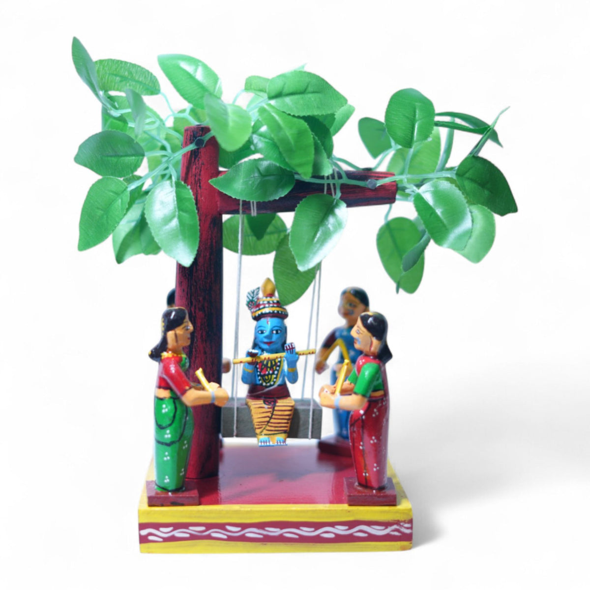 Kondapalli Brundavanam Set — handcrafted wooden diorama scene, main view