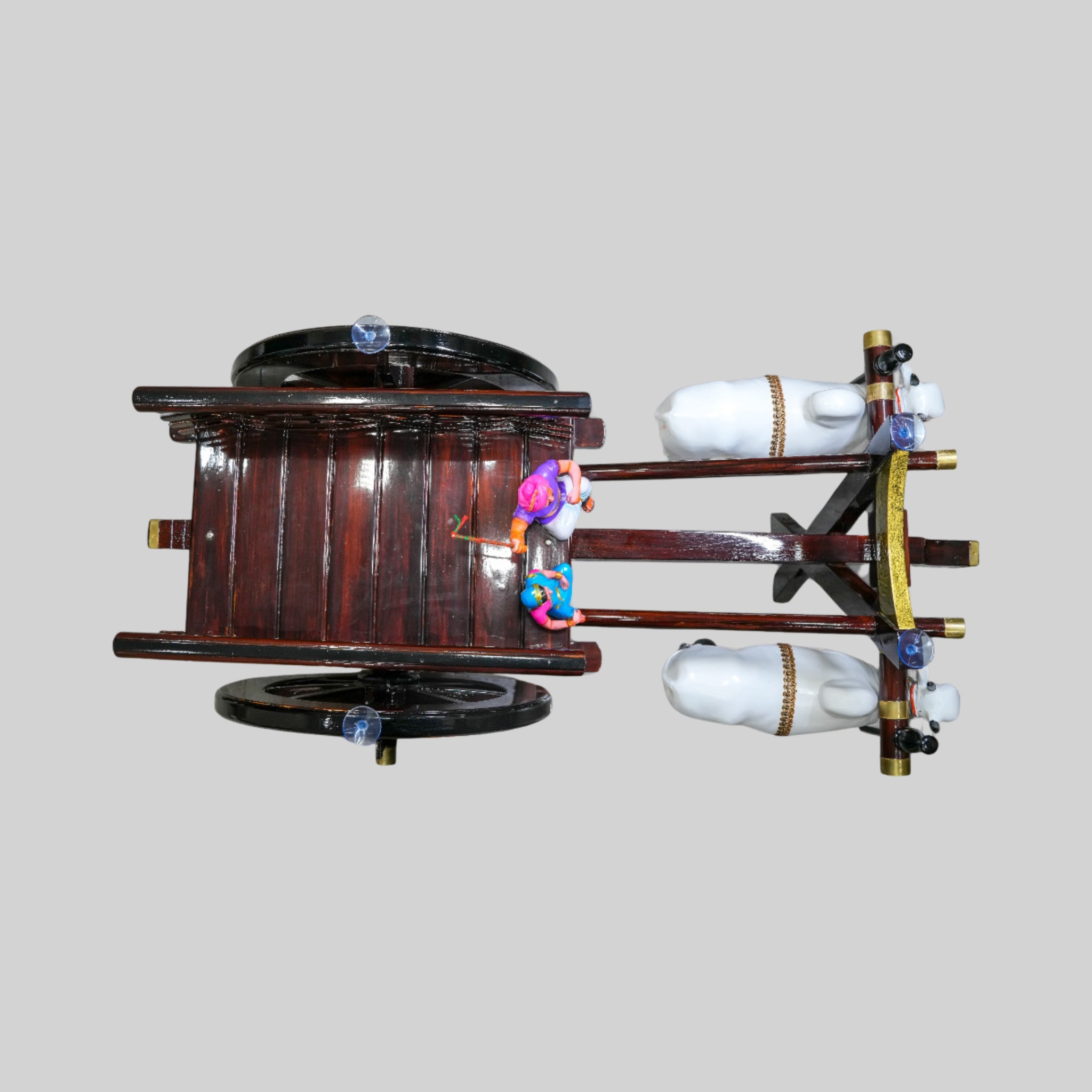 Dark Brown Bullock Cart Teapoy - Standard