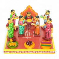 Kondapalli Seemantham (Baby Shower) Set — handcrafted wooden diorama scene, main view
