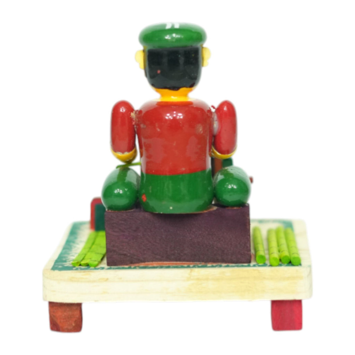 Etikoppaka Wooden Sugarcane Crusher Toy — handcrafted Etikoppaka lacquerware, view 4