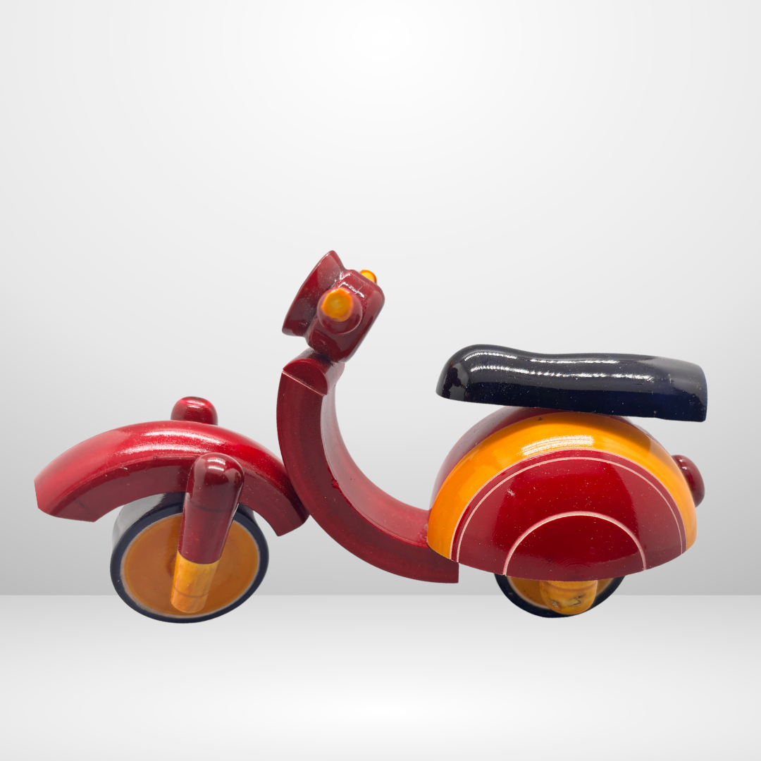 Etikoppaka Handmade Wooden Scooter Toy | Kid's Play Toy & Home Décor Showpiece