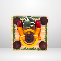 Etikoppaka Wooden Pot Seller Figurine — handcrafted Etikoppaka lacquerware, view 5
