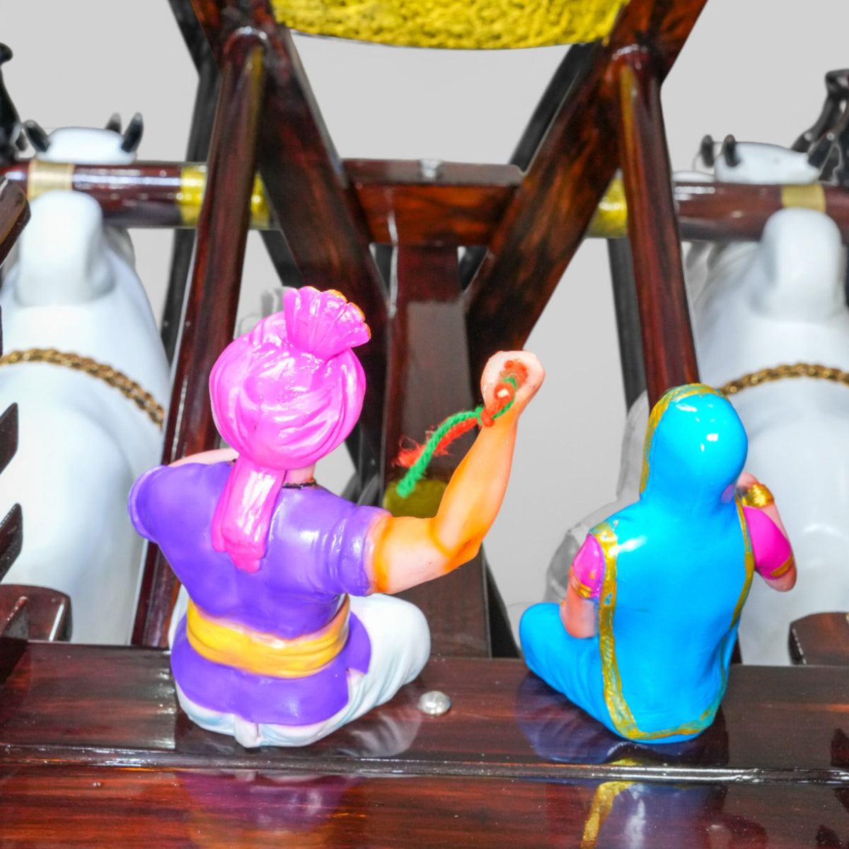 Dark Brown Bullock Cart Teapoy — additional product photo, view 9