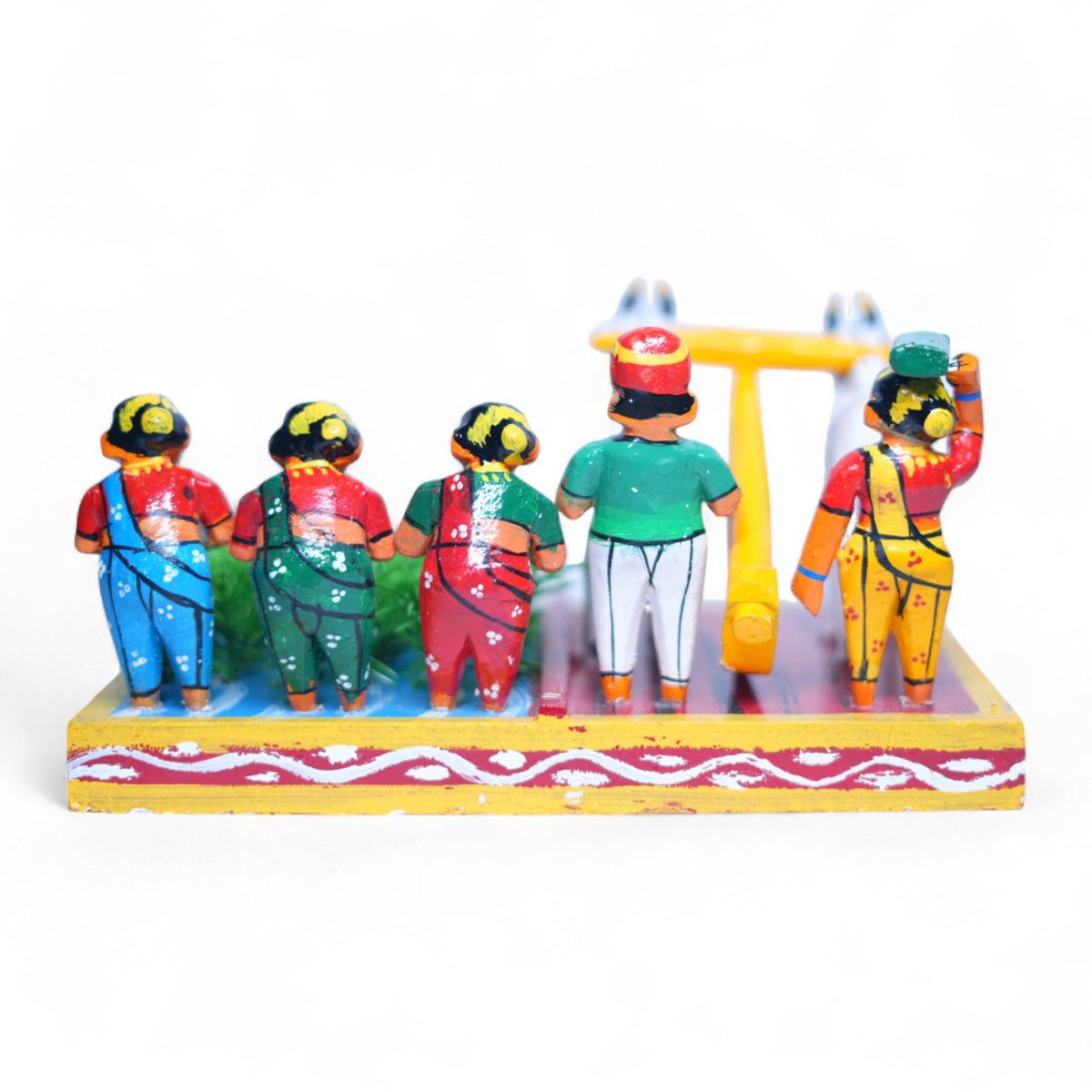 Kondapalli Vari Naatlu (Agriculture Theme) — handcrafted wooden diorama scene, view 3