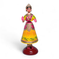 Kondapalli Dancing Lady Doll — hand-painted wooden figure, main view