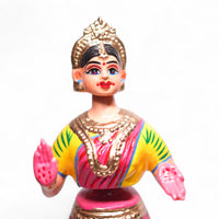 Kondapalli Dancing Lady Doll — hand-painted wooden figure, view 3