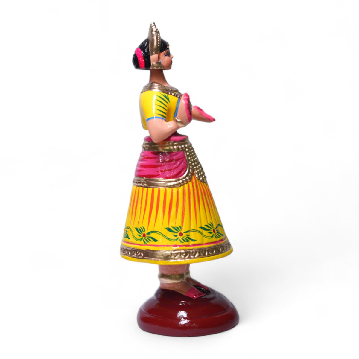 Kondapalli Dancing Lady Doll — hand-painted wooden figure, view 5