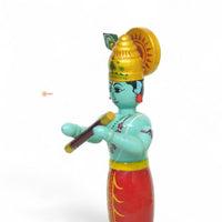 Etikoppaka Lord Krishna Figurine — left-side view