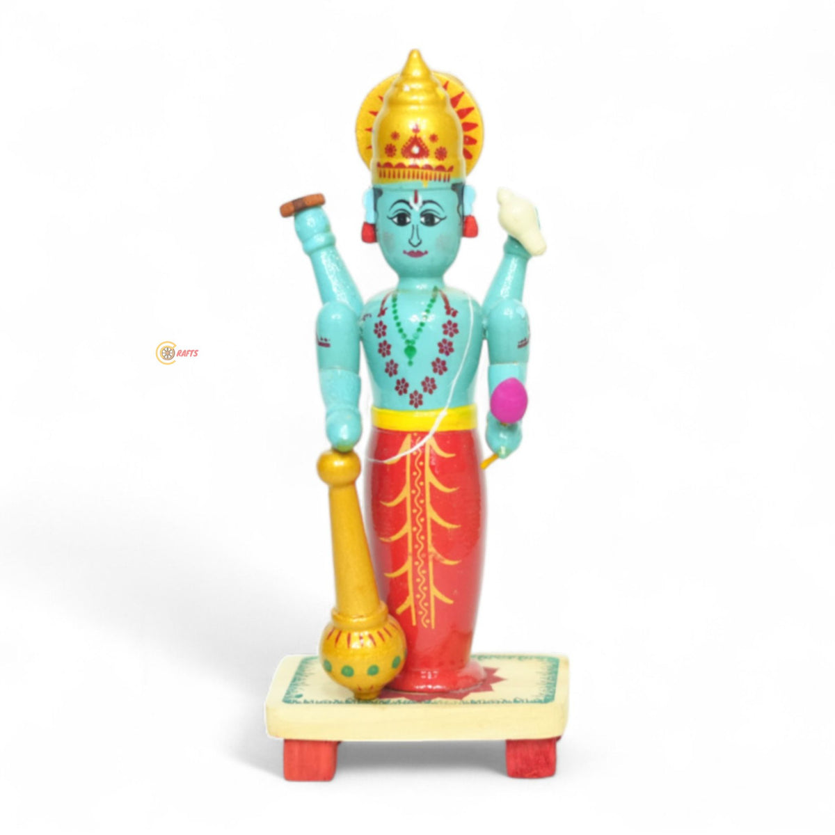 Etikoppaka Lord Vishnu Figurine — handcrafted Etikoppaka lacquerware, main product photo