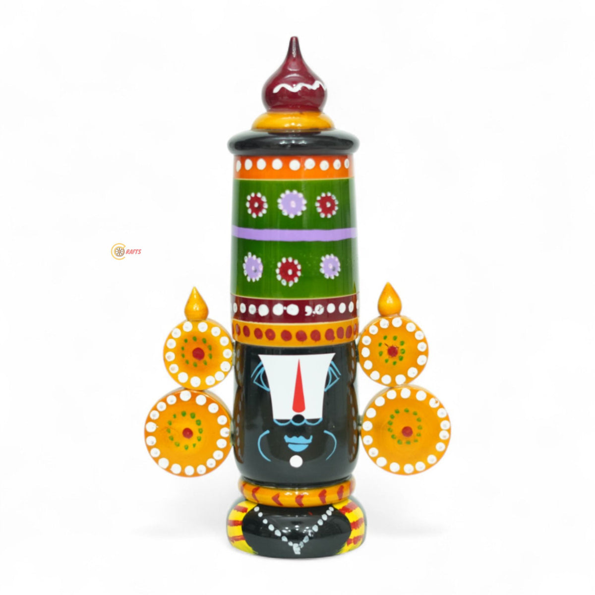 Etikoppaka Lord Balaji (Venkateswara) Figurine — handcrafted Etikoppaka lacquerware, main product photo
