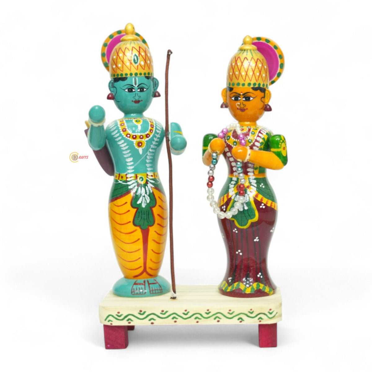 Etikoppaka Sita Rama Kalyanam Figurine — handcrafted Etikoppaka lacquerware, main product photo