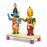 Etikoppaka Shiva Parvathula Figurine — left-side view