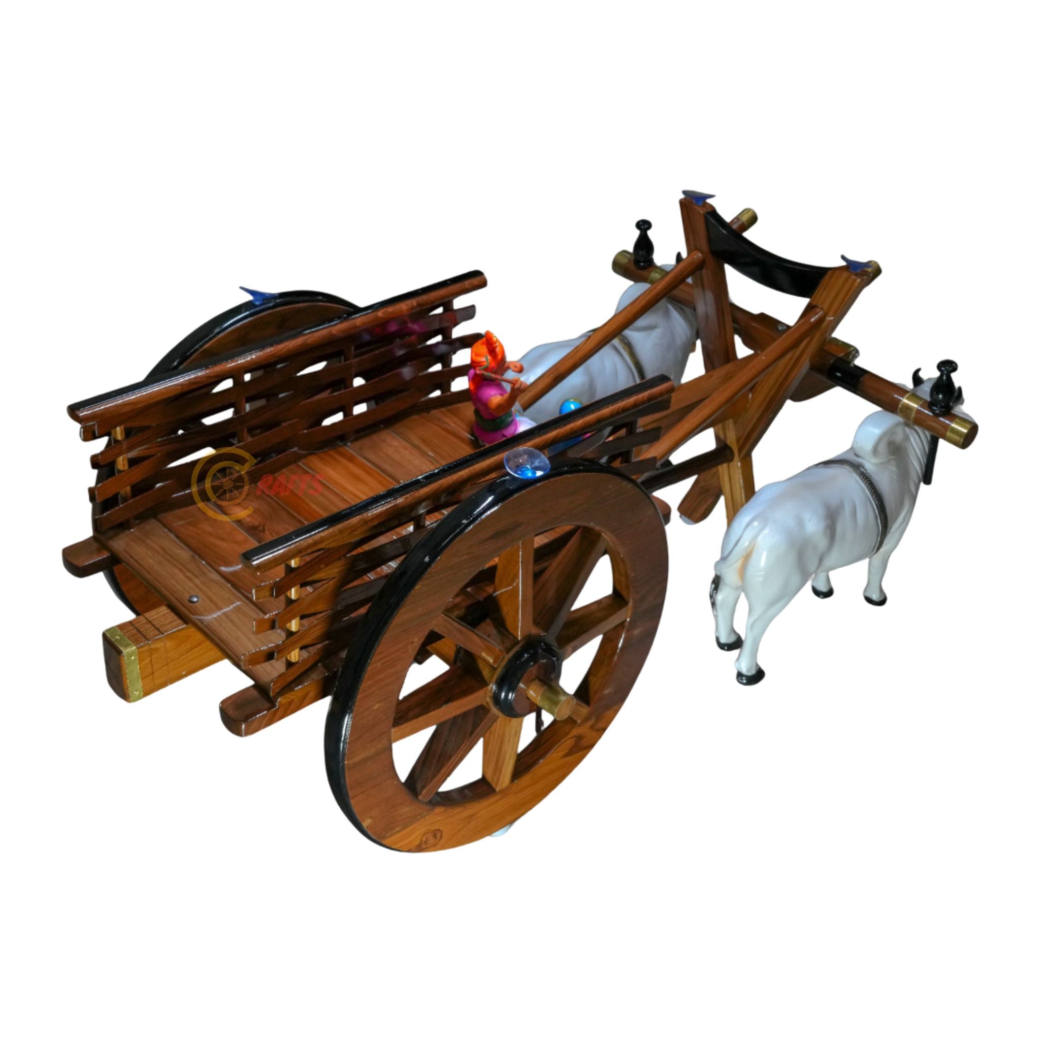 Teakwood Bullock Cart Teapoy - Standard