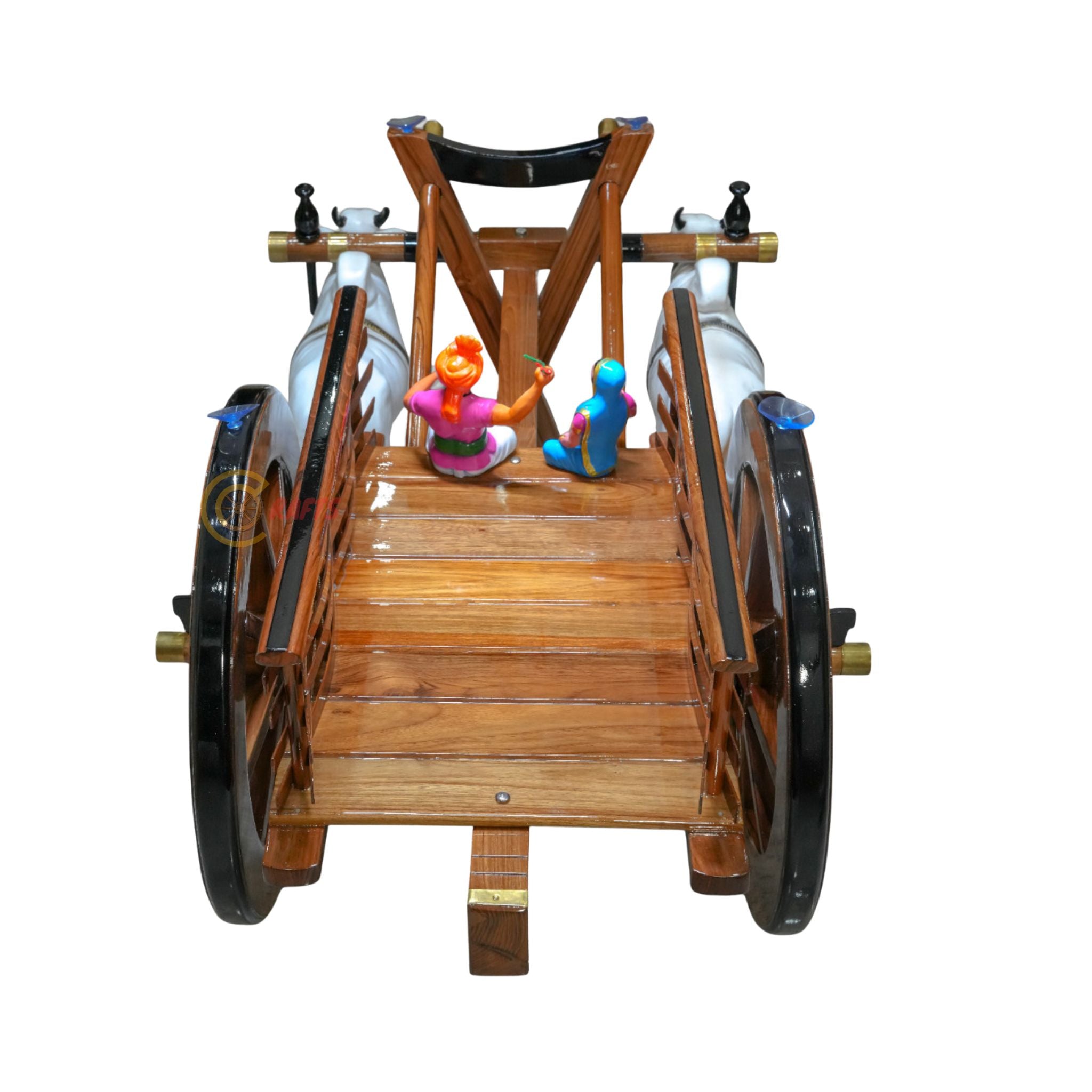 Teakwood Bullock Cart Teapoy - Standard