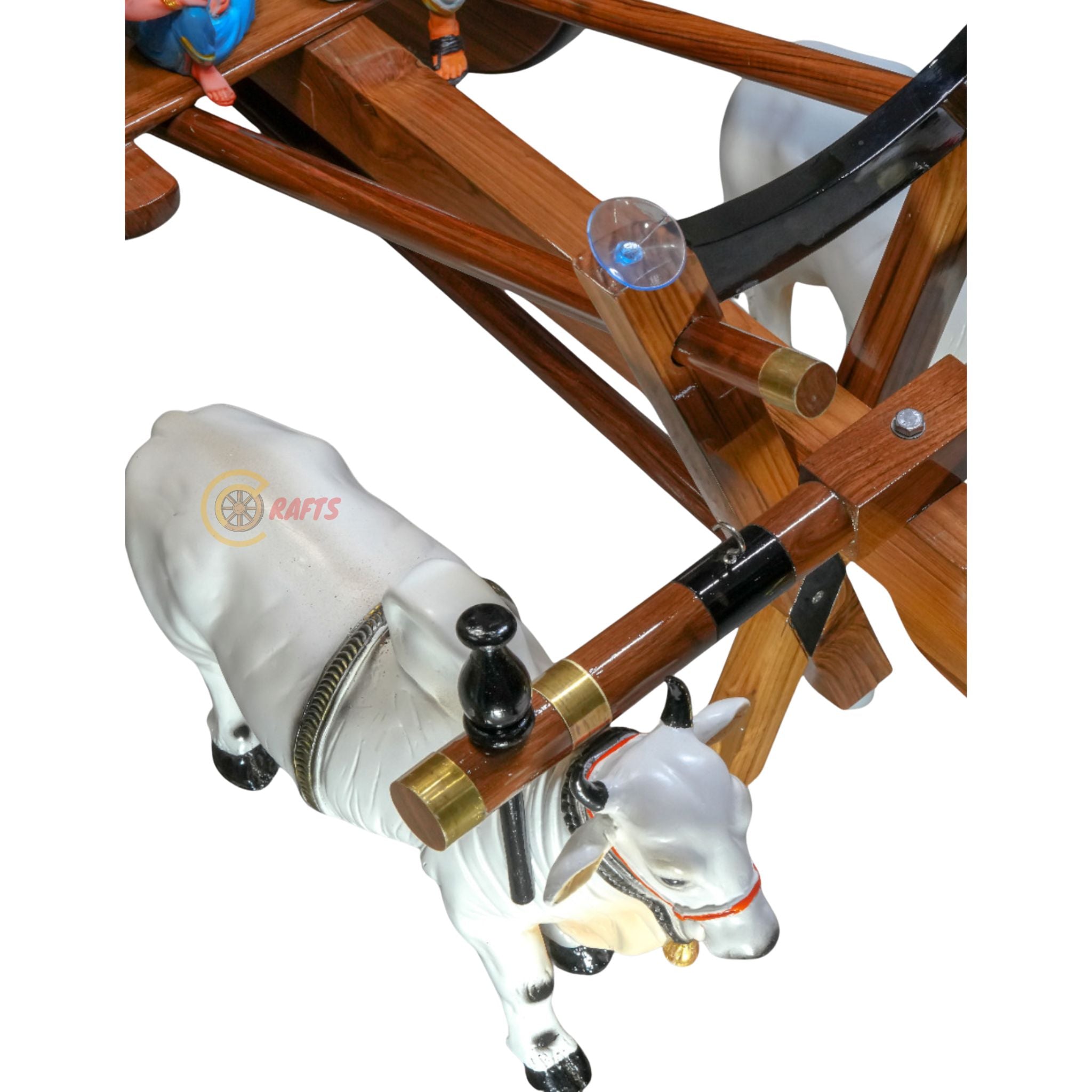 Teakwood Bullock Cart Teapoy - Standard