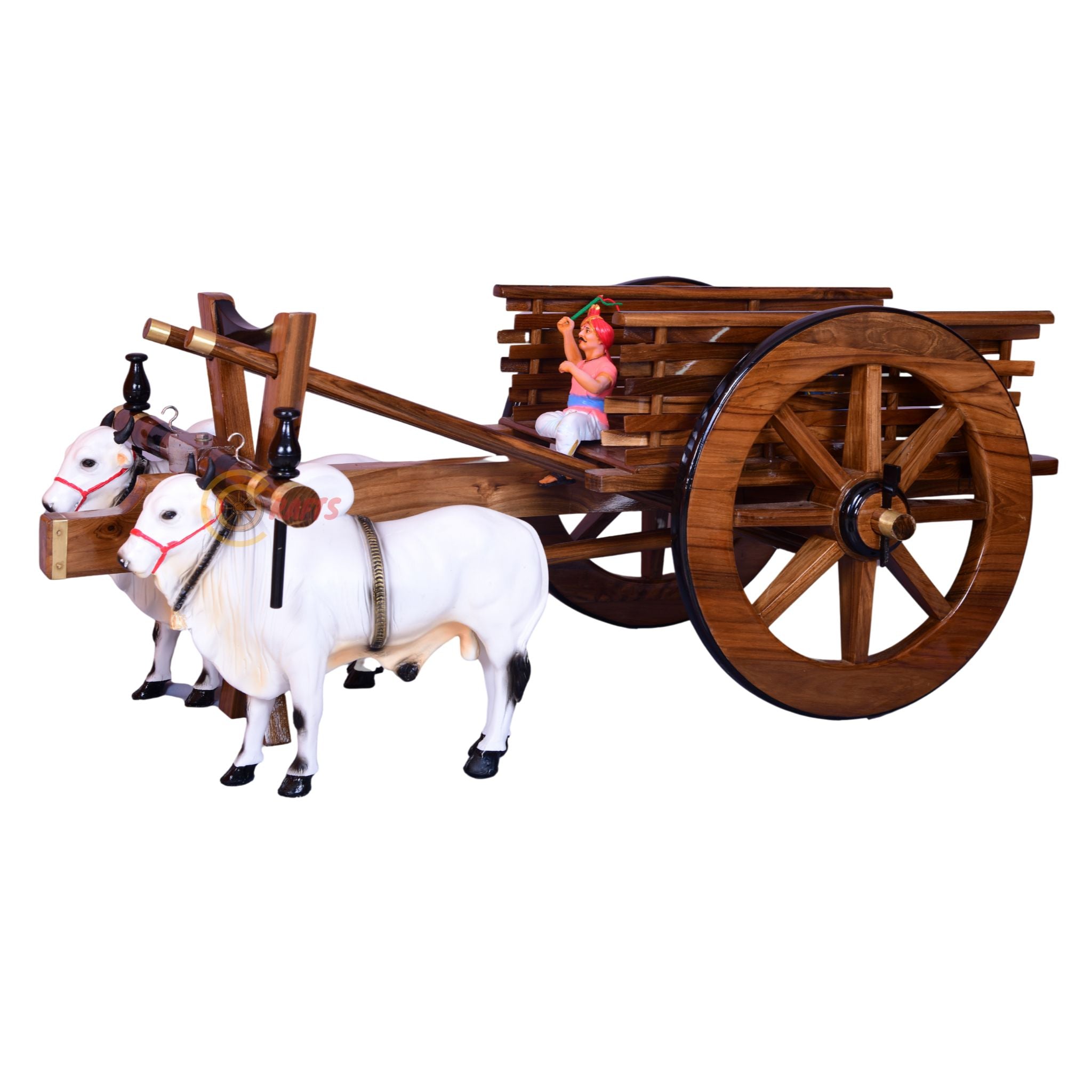 Teakwood Bullock Cart Teapoy - Standard