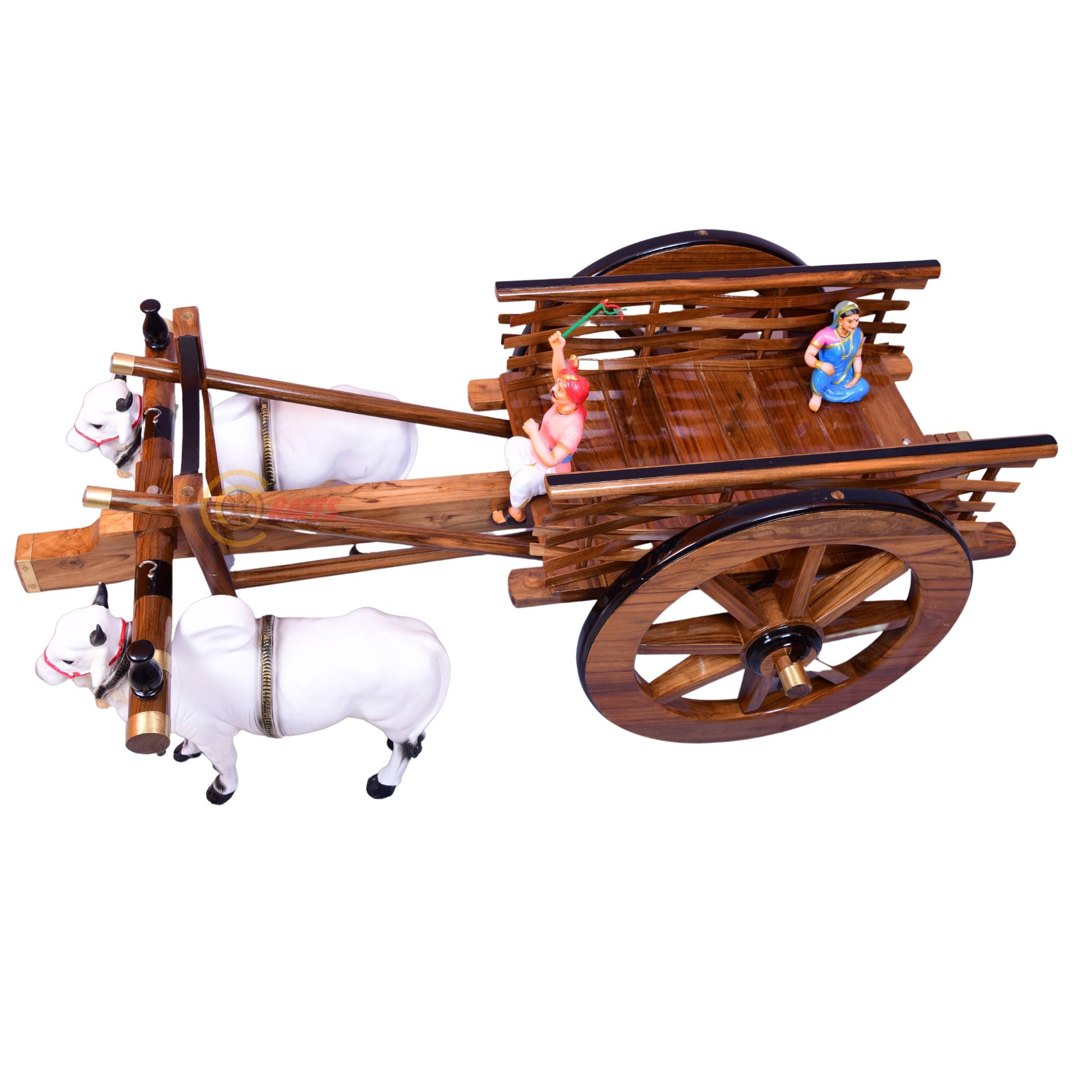 Teakwood Bullock Cart Teapoy - Standard