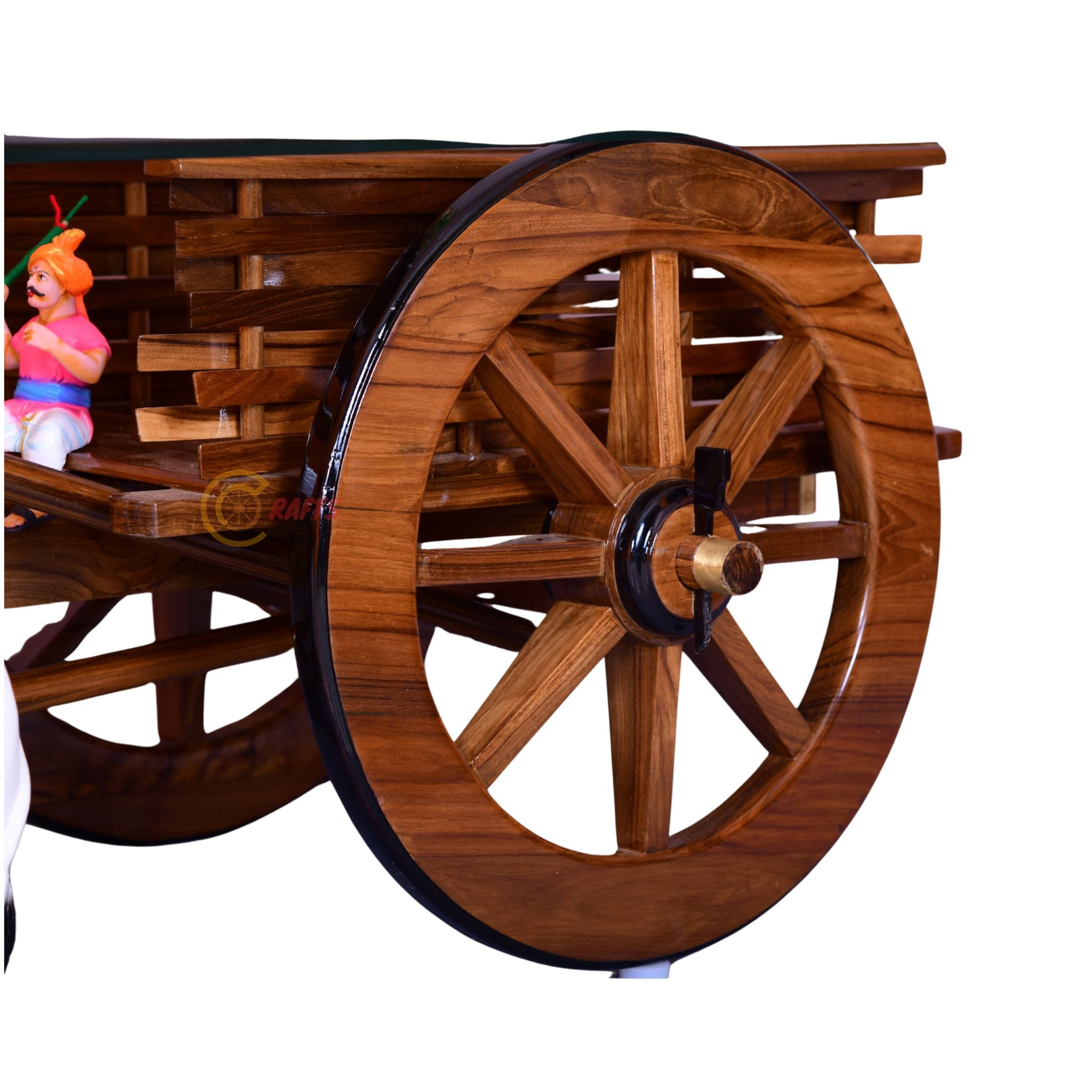 Teakwood Bullock Cart Teapoy - Standard
