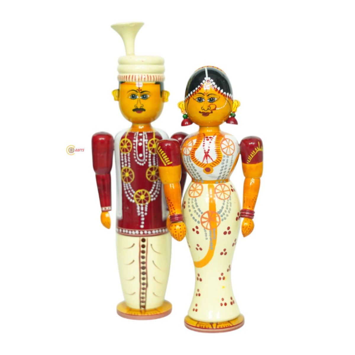 Etikoppaka Bride and Groom (Pelli Koduku & Pelli Kooturu, Talambralu) Pair — close-up view