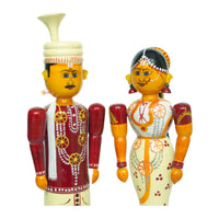 Etikoppaka Bride and Groom (Pelli Koduku & Pelli Kooturu, Talambralu) Pair — close-up view