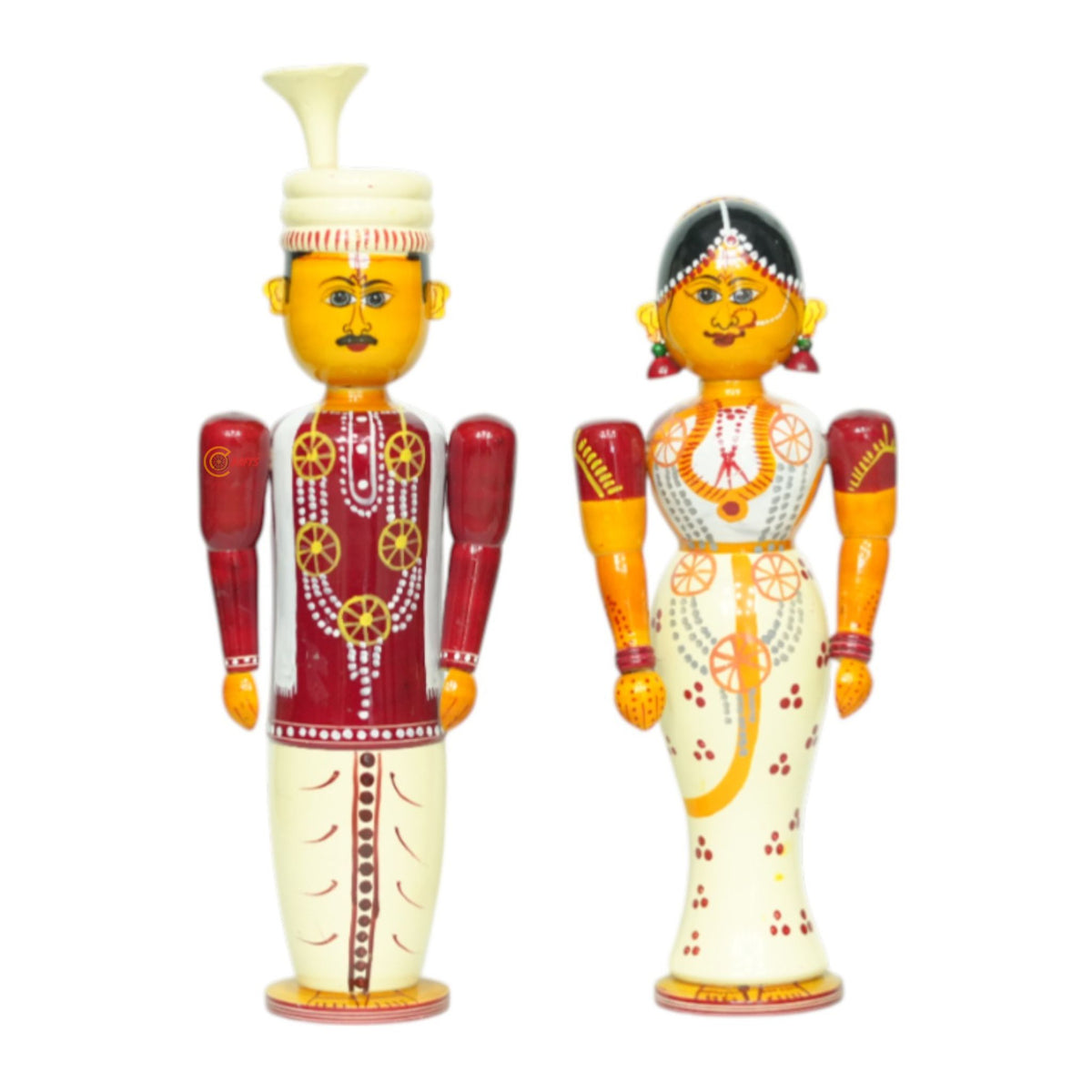 Etikoppaka Bride and Groom (Pelli Koduku & Pelli Kooturu, Talambralu) Pair — front view