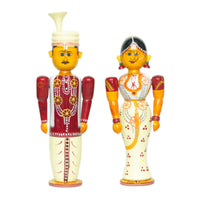 Etikoppaka Bride and Groom (Pelli Koduku & Pelli Kooturu, Talambralu) Pair — front view