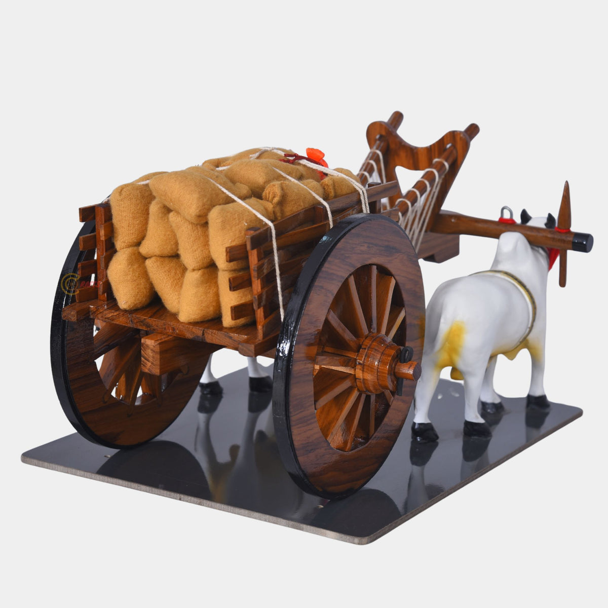Teakwood Bullock Cart — back view