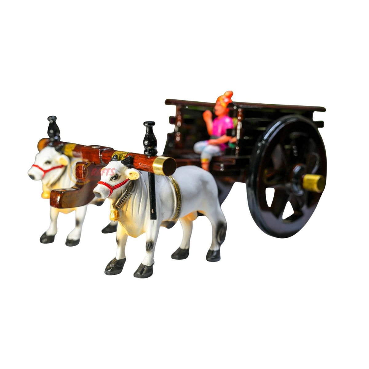 Dark Brown Bullock Cart Set – Small — main product photo on white background