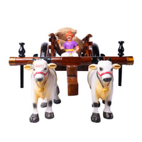 Teakwood Bullock Cart Set – Small — front view