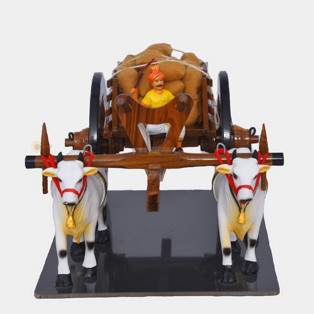 Teakwood Bullock Cart — alternate front view