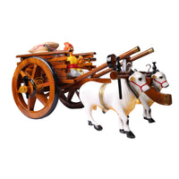 Teakwood Bullock Cart Set – Medium — main product photo on white background