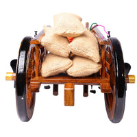 Teakwood Bullock Cart Set – Medium — back view