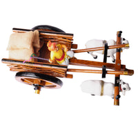 Teakwood Bullock Cart Set – Medium — top-left angle view