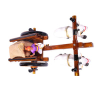 Teakwood Bullock Cart Set – Small — top-left angle view